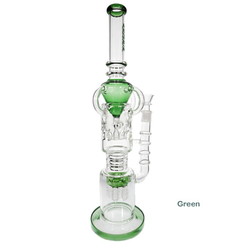 18 INCH ZOMBIE GLASS FUNNEL TOP WITH SWISS PERCOLATOR GLASS WATER PIPE 1132GM         